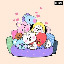 Схема вышивки «BT21»
