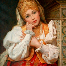 Схема вышивки «русская красавица»