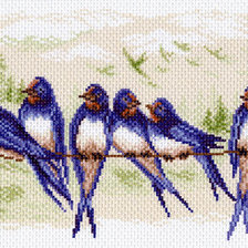 Схема вышивки «ласточки»