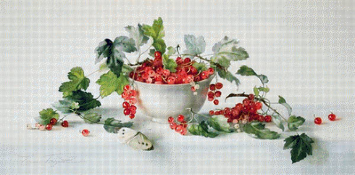 grosellas y mariposa 2 - frutas - предпросмотр