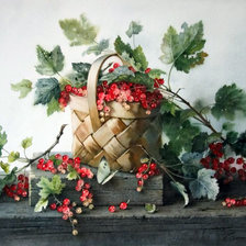 Схема вышивки «grosellas en la cesta»