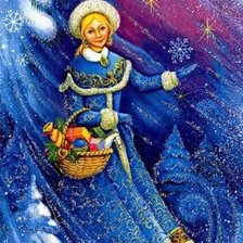 Схема вышивки «снегурочка»