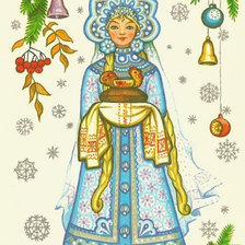 Схема вышивки «снегурочка»