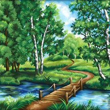 Схема вышивки «Тихий уголок»