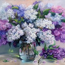 Схема вышивки «Букет сирени»