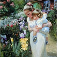 Схема вышивки «Мать и дитя»