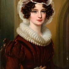 Схема вышивки «Женский портрет. Heinrich Friedrich Füger»