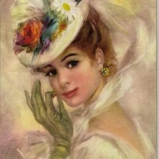 Схема вышивки «Барышня»