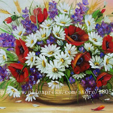 Схема вышивки «маковый букет»