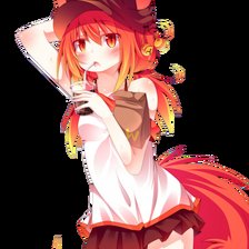 Схема вышивки «Огненная девушка»