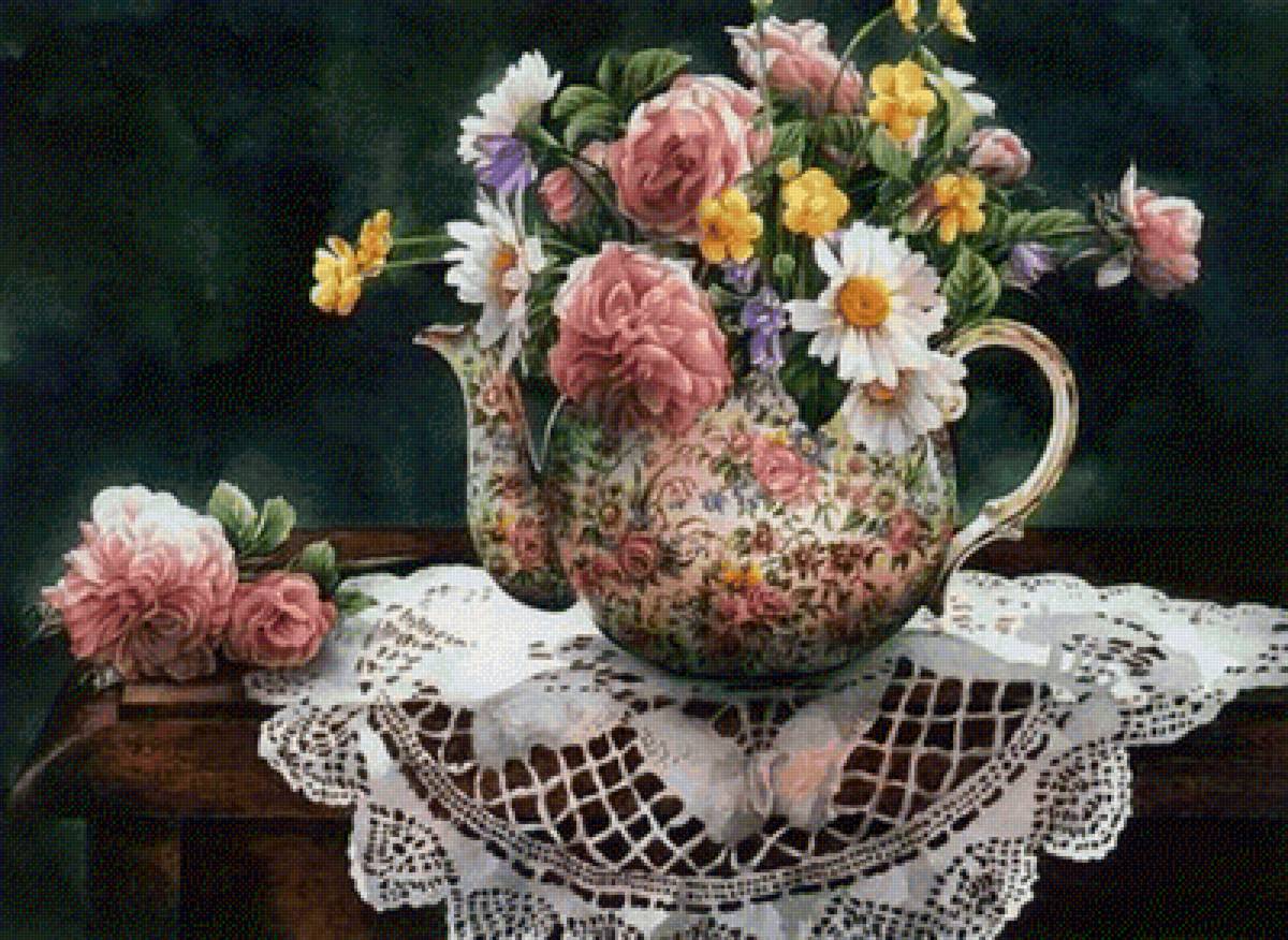 букет - картина, цветы - предпросмотр