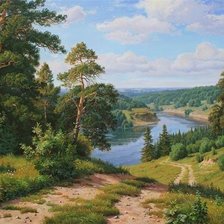 Схема вышивки «пейзаж»