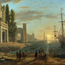 Схема вышивки «Морской порт Клод лоррен»