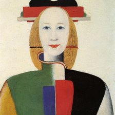 Схема вышивки «Малевич.Девушка с гребнем на волосах»