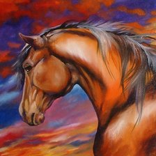 Схема вышивки «закат»