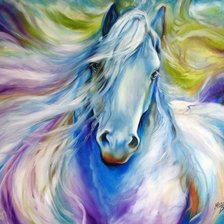 Схема вышивки «радужная лошадь»