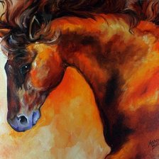 Схема вышивки «кудрявый конь»