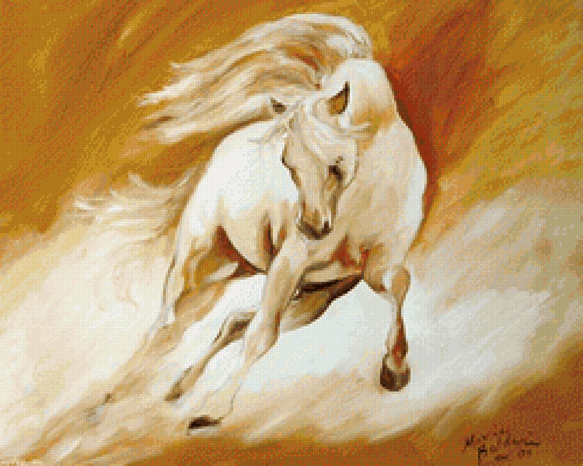 Аллюр2 - живопись., природа, лошади, кони, настроение, лошадь - предпросмотр