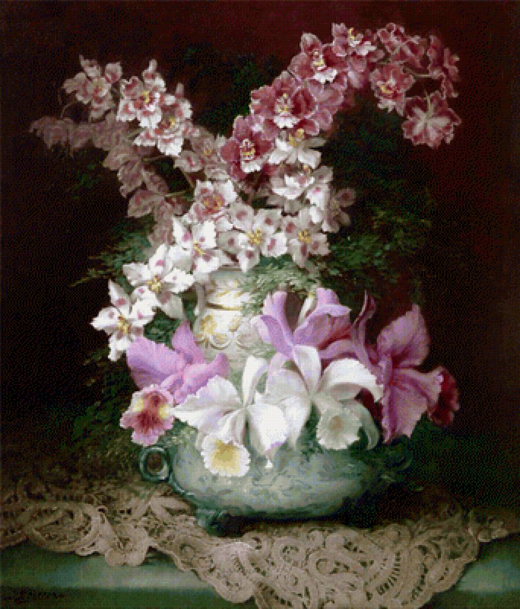 орхидеи - цветы, картина - предпросмотр