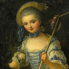 Схема вышивки «Francois Boucher. Девушка»