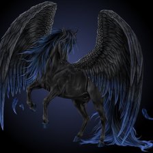 Схема вышивки «Черный пегас»