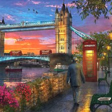 Схема вышивки «Вечер в Лондоне»