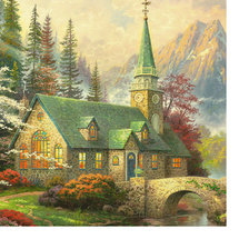 Схема вышивки «Горный пейзаж»