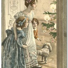 Схема вышивки «Рождество втроем»