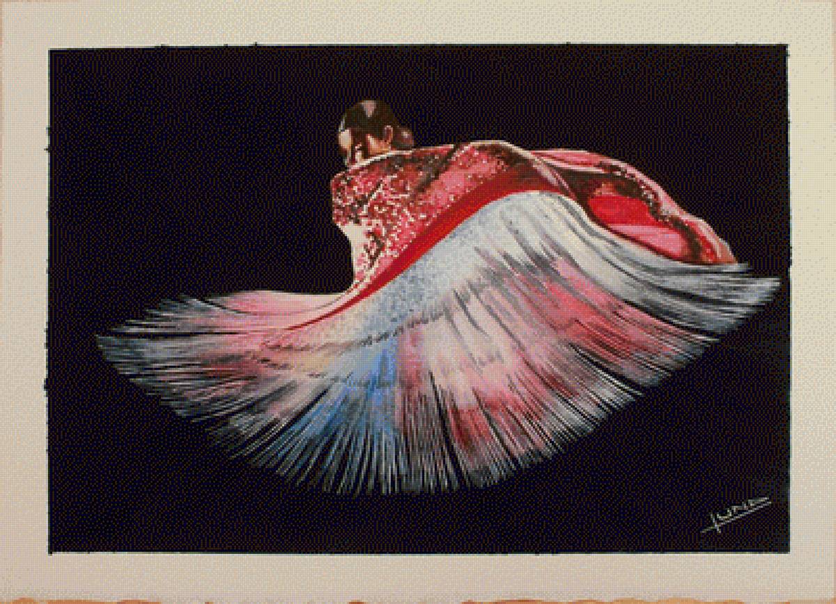 Aquarela El  Flamenco - pintura mel luna cosano - предпросмотр
