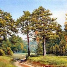 Схема вышивки «пейзаж»