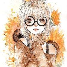 Схема вышивки «Девушка»