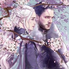 Схема вышивки «Дейнерис и Джон Сноу»