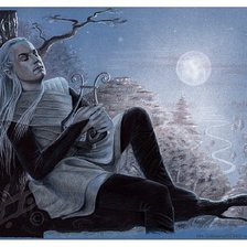 Схема вышивки «Арфист»