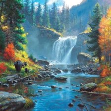 Схема вышивки «пейзаж»