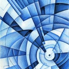 Схема вышивки «Tons de azul»