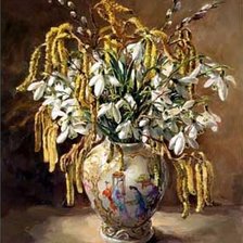 Схема вышивки «подснежники»