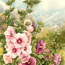 Схема вышивки «мальва»