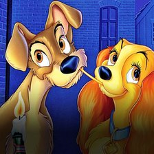 Схема вышивки «леди и бродяга»