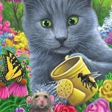 Схема вышивки «кошки-мышки»