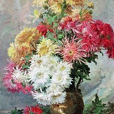 Схема вышивки «цветы в вазе»