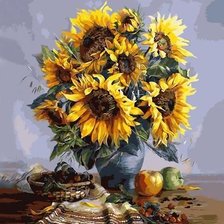 Схема вышивки «подсолнухи»