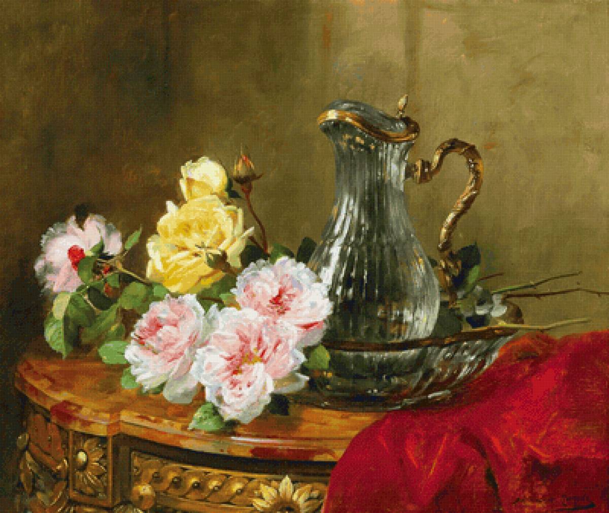 натюрморт - цветы, картина - предпросмотр