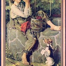 Схема вышивки «niño bebiendo coca cola»