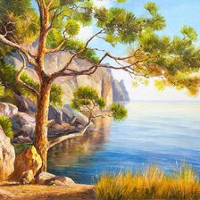 Схема вышивки «Крым (Художник А. Ромм)»