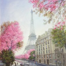 Схема вышивки «Париж (Художник А.Ромм)»