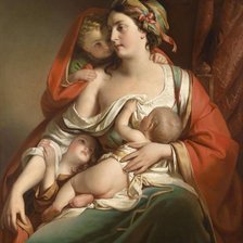 Схема вышивки «Мать с детем»