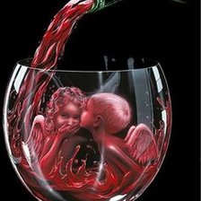 Схема вышивки «Бокал вина»