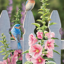 Схема вышивки «Парочка птичек»