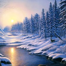 Схема вышивки «Пейзаж»