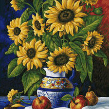 Схема вышивки «Подсолнухи»